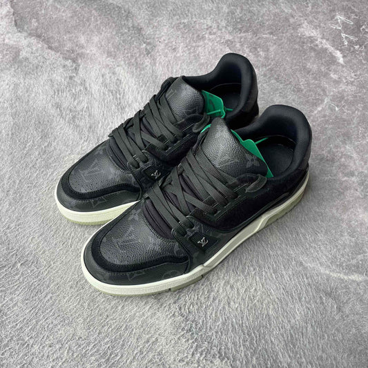 Louis Vuitton Black Trainer Low-top Fashion Sneakers 0079