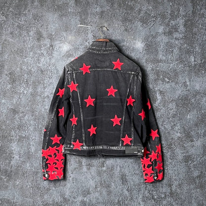 Red Star Appliqué Denim Jacket