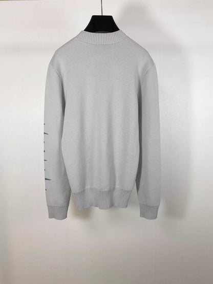 Hermes Knitted Pullover Sweater with Sun Design