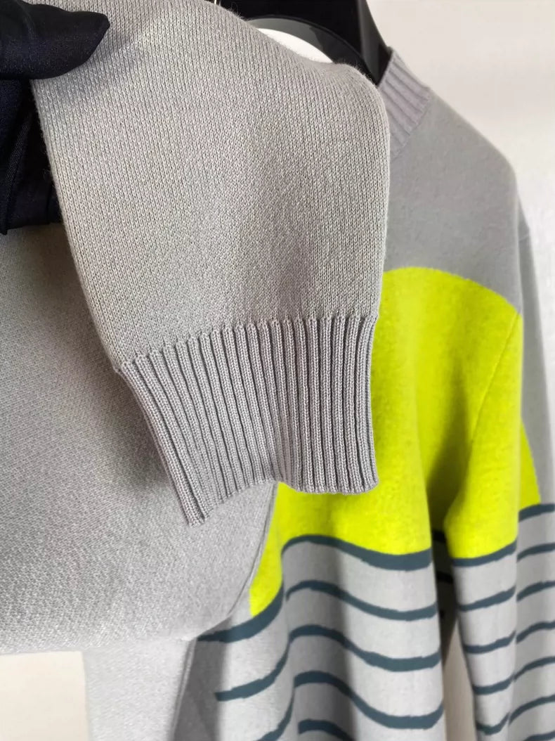 Hermes Knitted Pullover Sweater with Sun Design