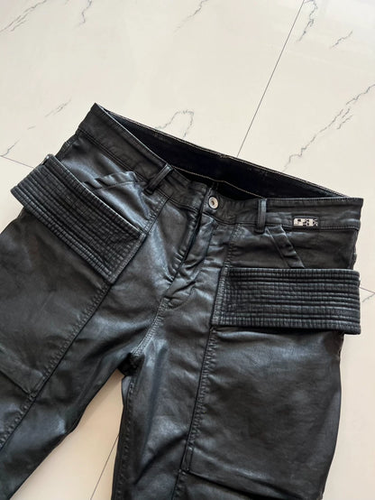 Rick Owens Drkshdw Waxed Double-Ring Pants