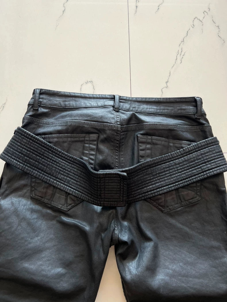 Rick Owens Drkshdw Waxed Double-Ring Pants