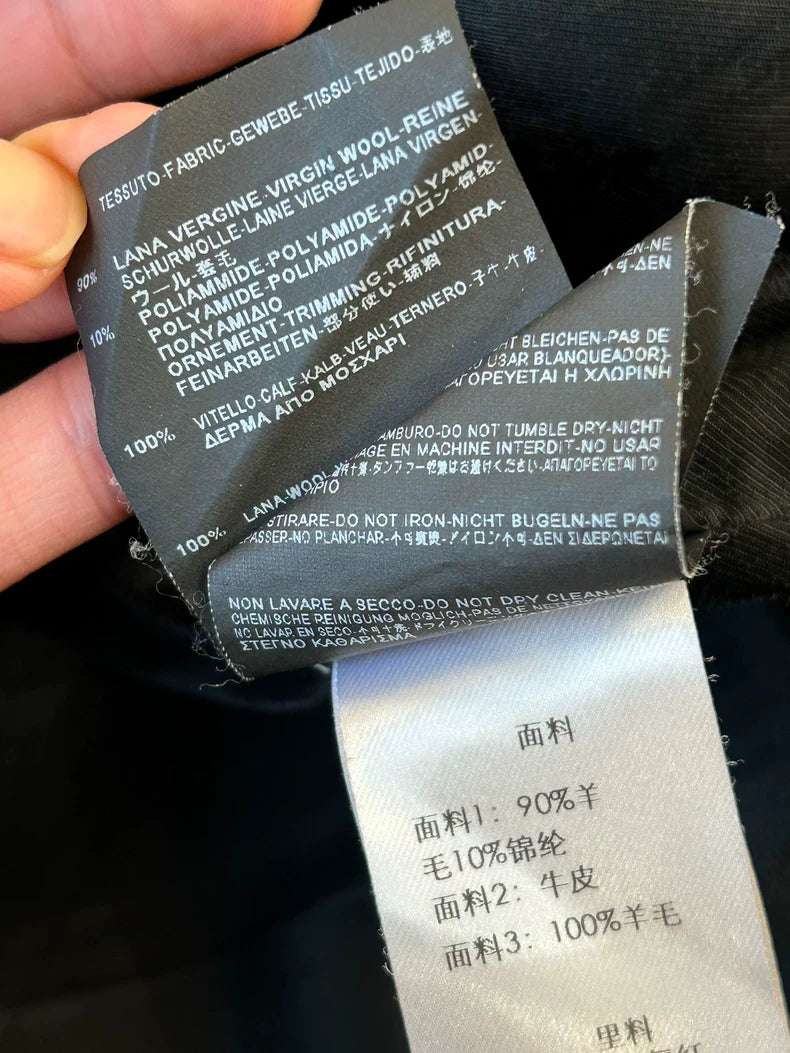 Saint Laurent Grey Zebra Pattern Baseball Jacket