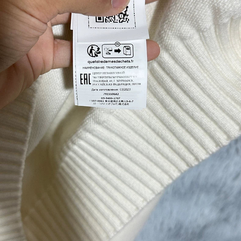 Stone Island 23FW White Wool Sweater