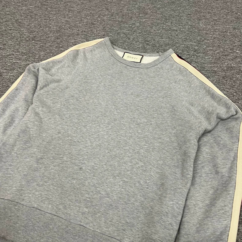 Gucci Gray Crewneck Sweatshirt with Logo