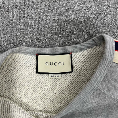 Gucci Gray Crewneck Sweatshirt with Logo
