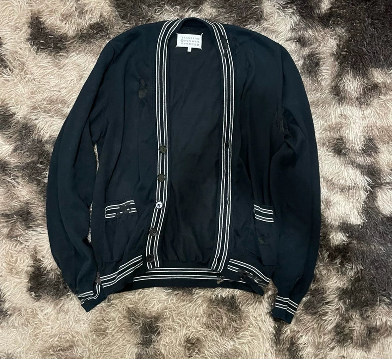 Maison Margiela Distressed Knit Cardigan