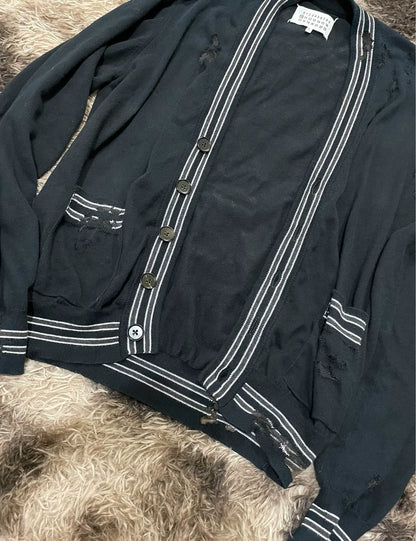 Maison Margiela Distressed Knit Cardigan