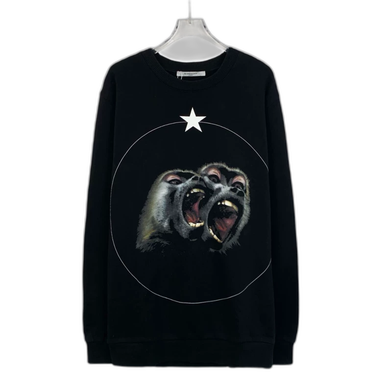 Givenchy Black Printed Cotton Sweatshirt