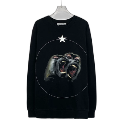 Givenchy Black Printed Cotton Sweatshirt