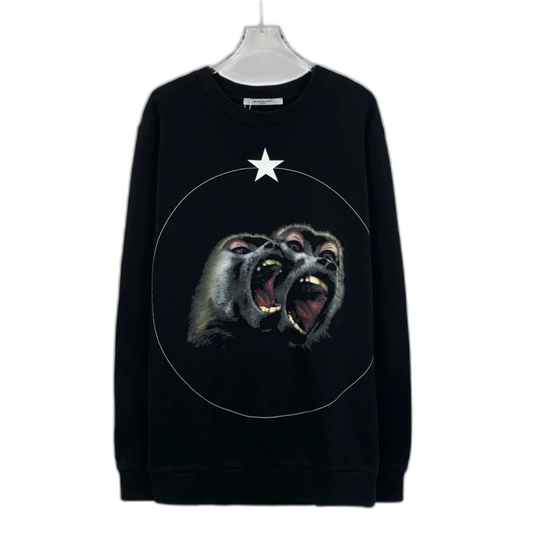 Givenchy Black Printed Cotton Sweatshirt