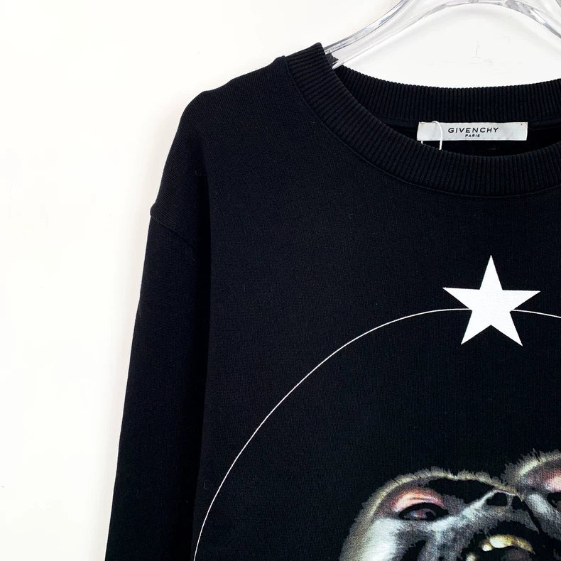 Givenchy Black Printed Cotton Sweatshirt
