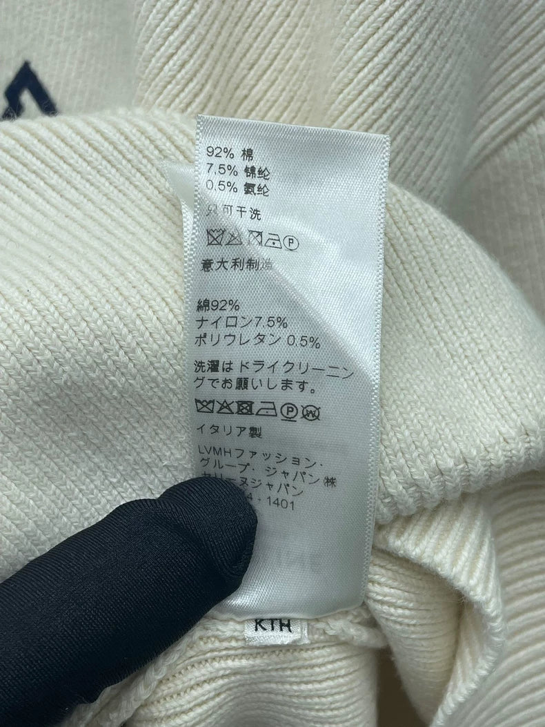 Celine Beige Letter Knit Sweater