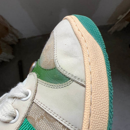 Gucci Screener Distressed Leather Low-Top Sneakers 0079