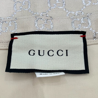 Gucci Beige Wool Skirt with GG Pattern