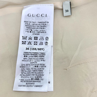 Gucci Beige Wool Skirt with GG Pattern