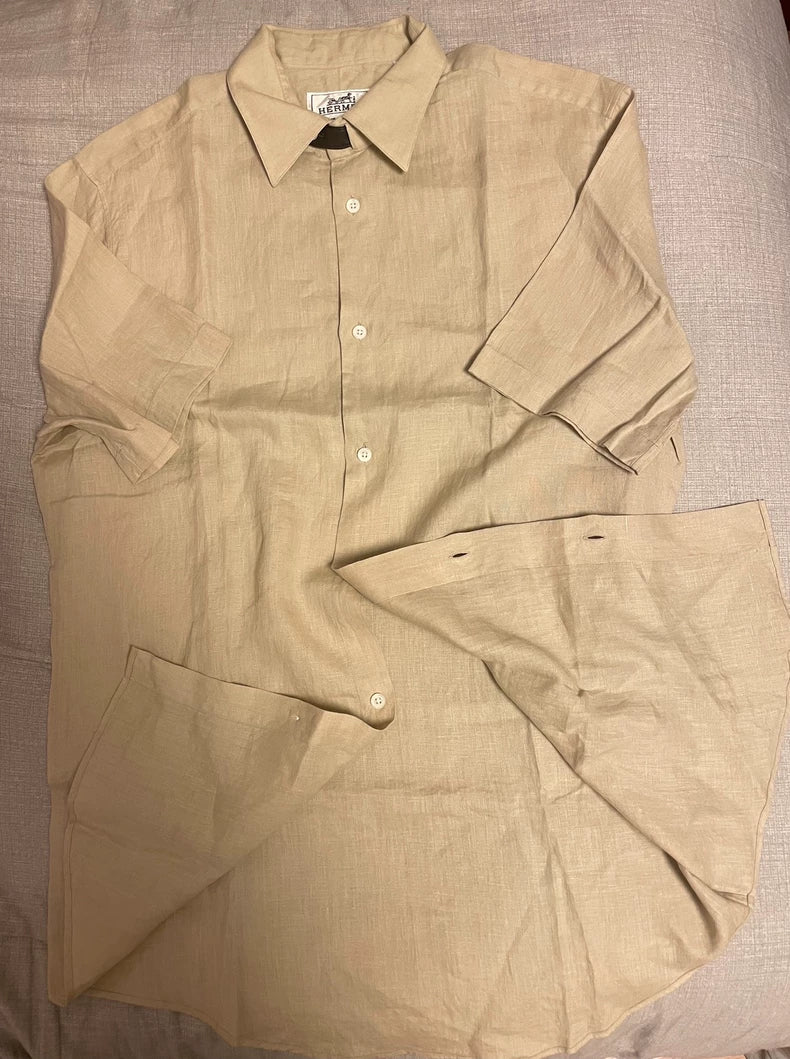Hermes Linen Short Sleeve Shirt