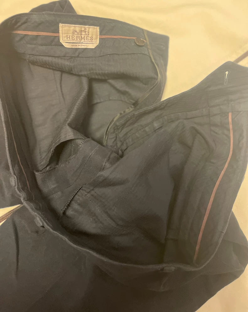 Hermes Men's Casual Pants in Dark Blue