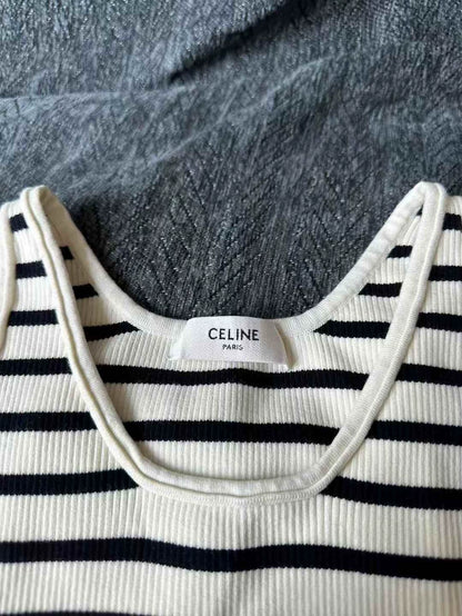 Celine Striped Knit Vest