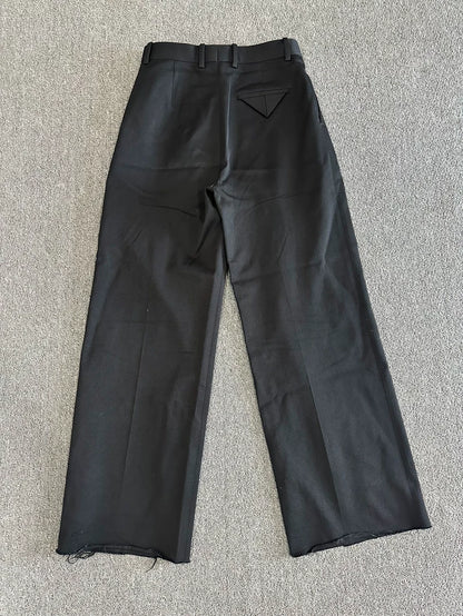 Bottega Veneta Black Wide-Leg Work Pants
