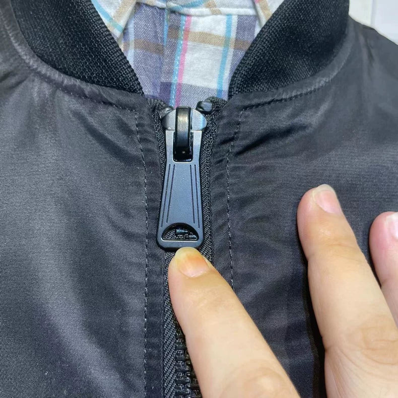 Vintage Black Flight Jacket Outerwear