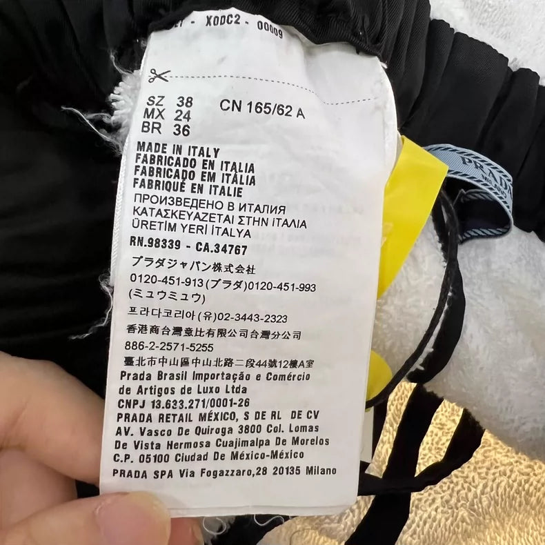 PRADA Towel Logo Triangle Shorts Size 38