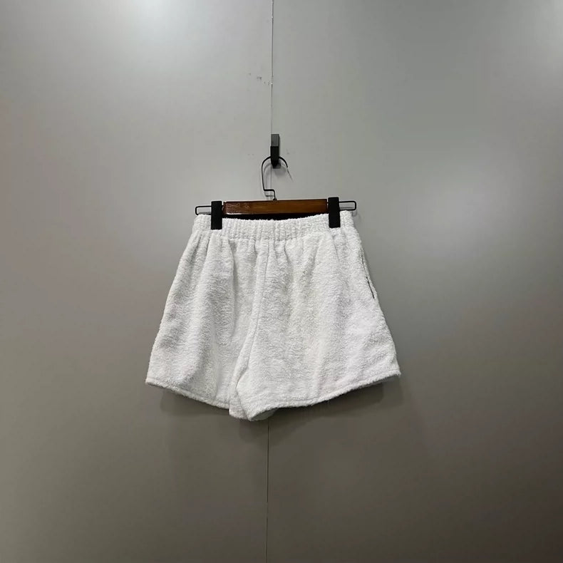 PRADA Towel Logo Triangle Shorts Size 38