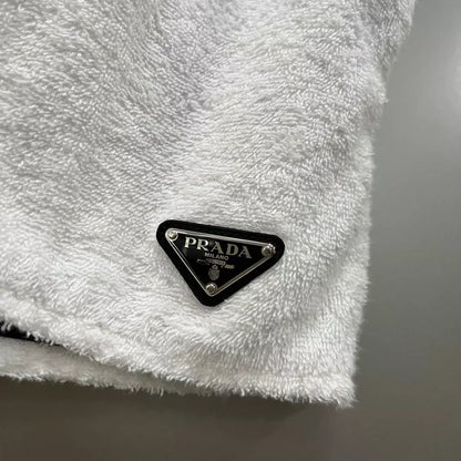 PRADA Towel Logo Triangle Shorts Size 38