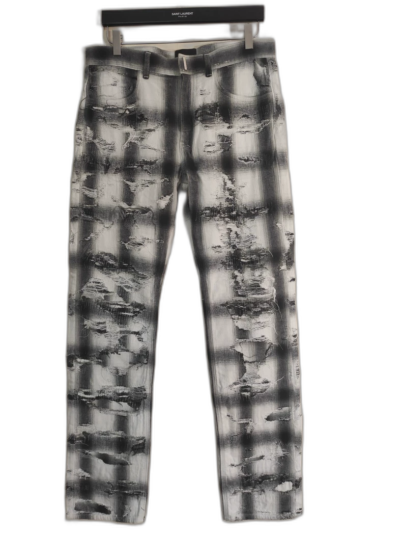 Givenchy Black and White Checkered Pants