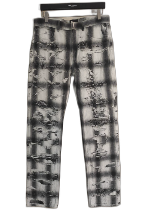 Givenchy Black and White Checkered Pants