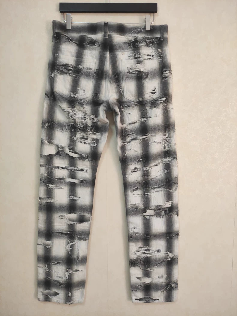 Givenchy Black and White Checkered Pants