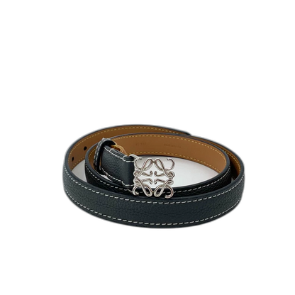 Black Loewe Logo Metal Belt 90cm