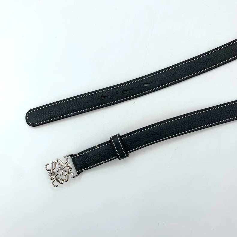 Black Loewe Logo Metal Belt 90cm