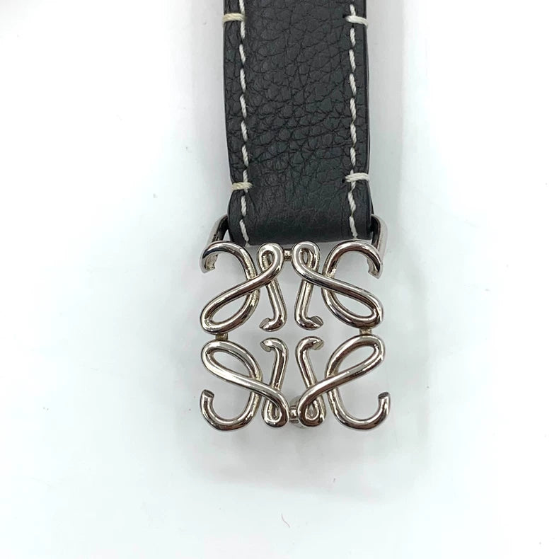 Black Loewe Logo Metal Belt 90cm