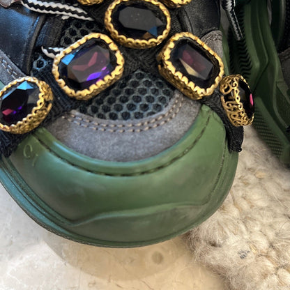 Gucci Flashtrek Crystal-Embellished Sneakers 0079
