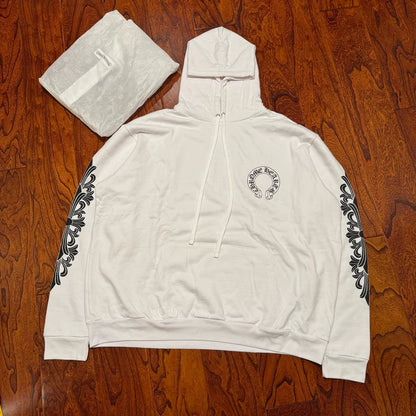 Chrome Hearts White Cross Sleeve Hoodie