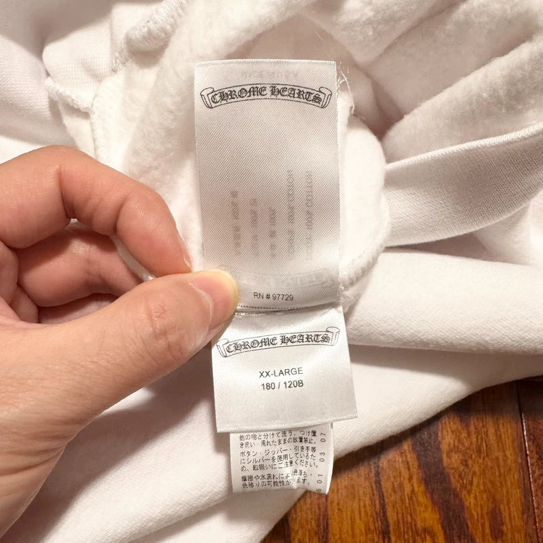 Chrome Hearts White Cross Sleeve Hoodie