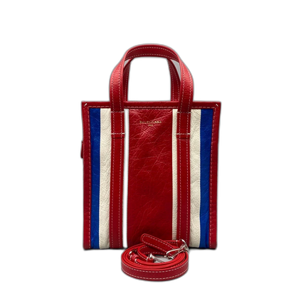 Balenciaga Bazar Colorful Striped Shopping Bag