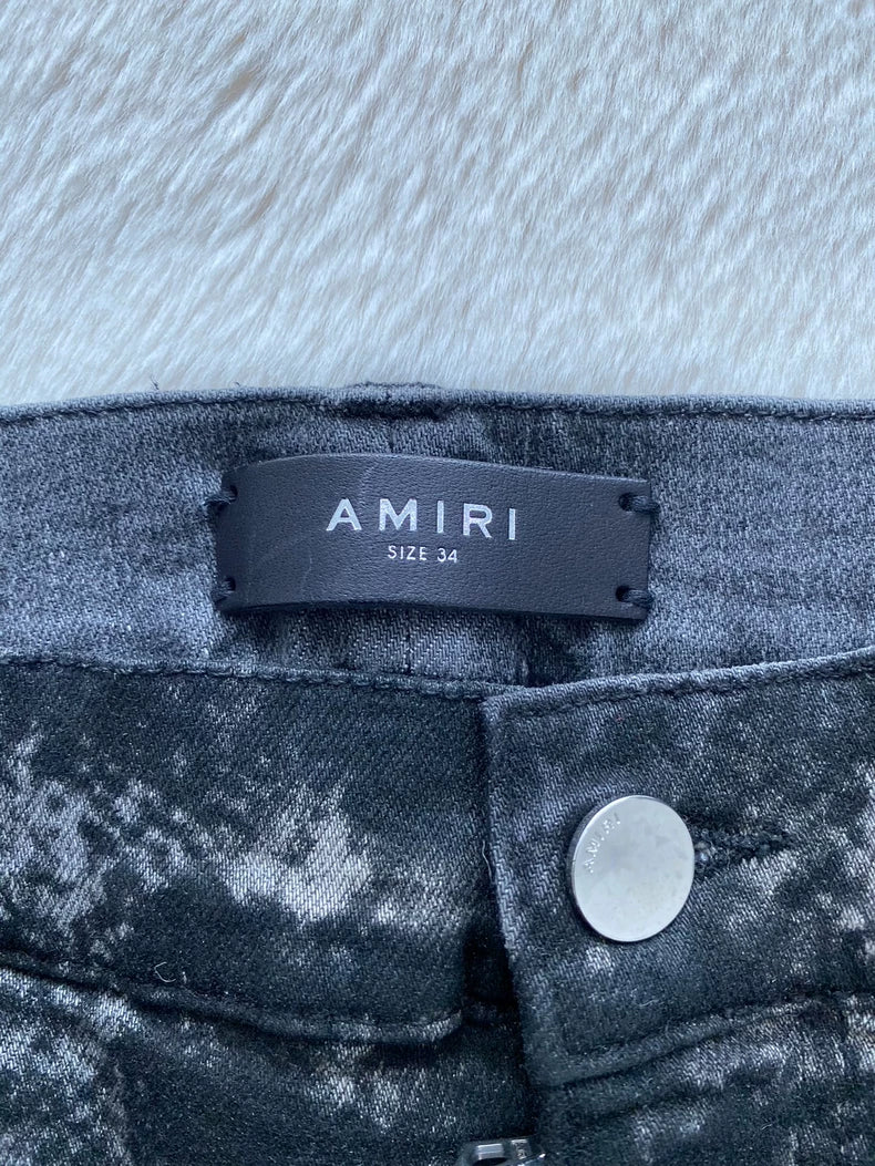 Amiri Python Pattern Denim Pants