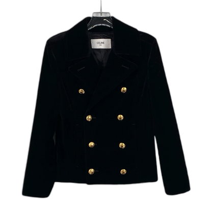 Celine Black Double-Breasted Cotton Jacket