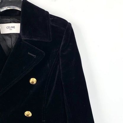 Celine Black Double-Breasted Cotton Jacket