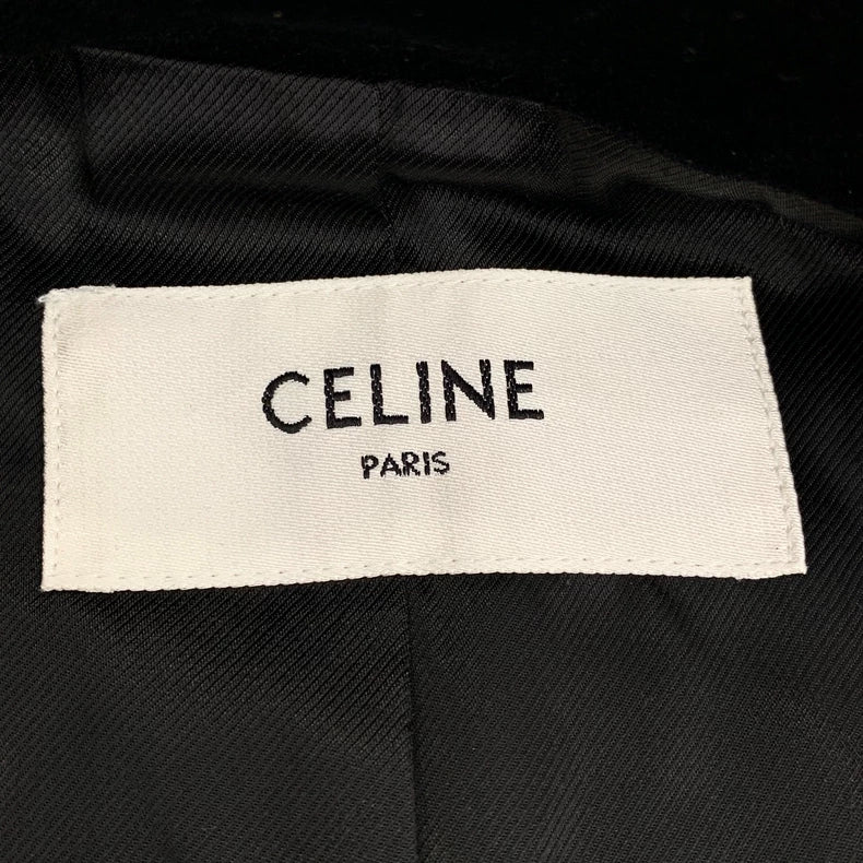 Celine Black Double-Breasted Cotton Jacket