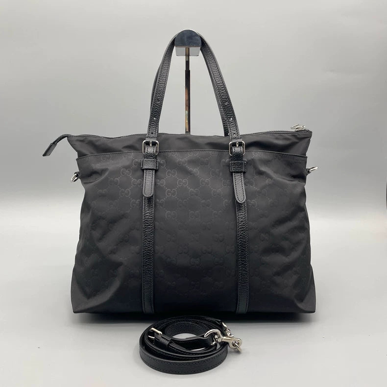 Classic Gucci Nylon Handbag with Logo