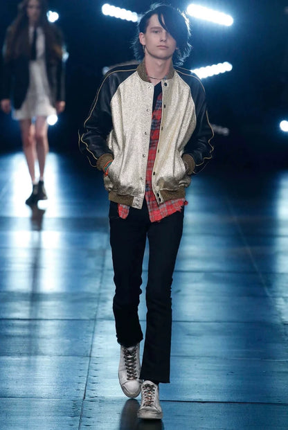 Saint Laurent Red Plaid Button-Up Shirt-yf