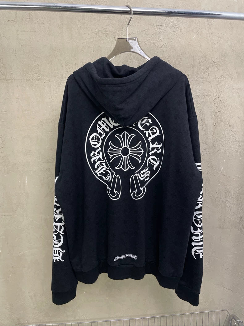 Chrome Hearts Black Graphic Hoodie Jacket
