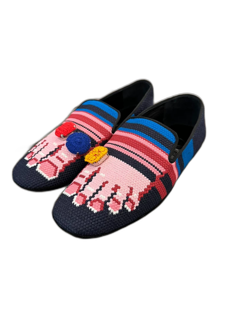 Loewe Embroidered Slip-On Loafers for Women
