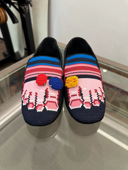 Loewe Embroidered Slip-On Loafers for Women