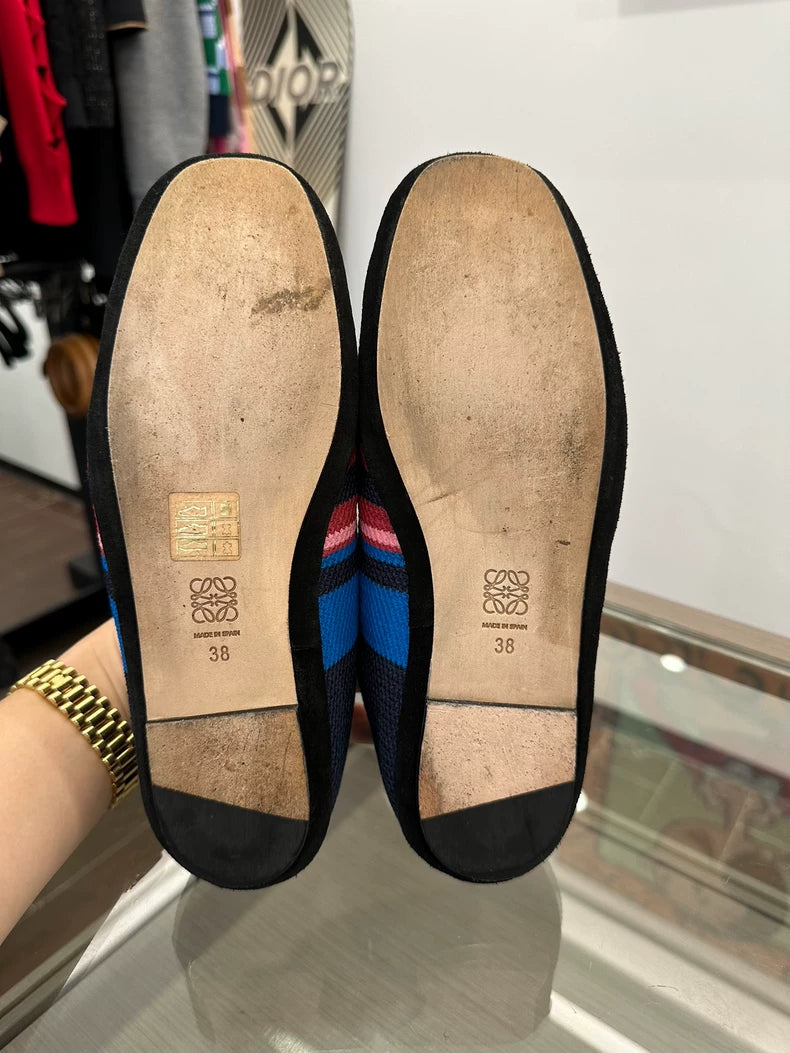 Loewe Embroidered Slip-On Loafers for Women