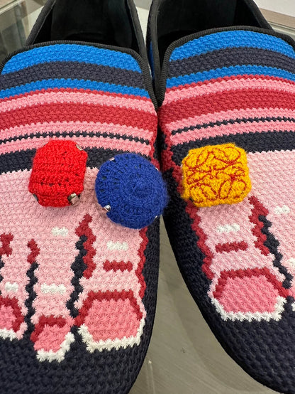 Loewe Embroidered Slip-On Loafers for Women
