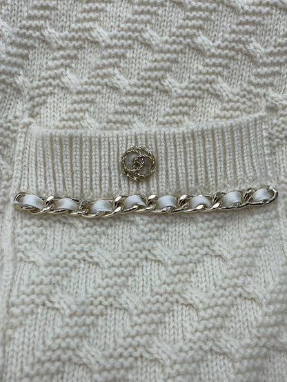 Chanel Knit Chain Dress in Off-White
